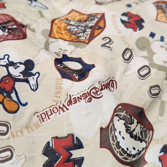 RARE Vintage Walt Disney World 2000 Mickey Mouse Nylon Drawstring Backpack - Picture 3 of 11